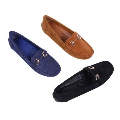 China Deodorization Spring Autumn Casual Women' S Loafers Flats Loafers Solid Color PU Leather PU Leather Shoes for sale