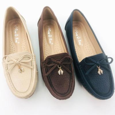 China Deodorization Summer Women PU Flat Shoes Wholesale Ladies Loafers Casual Flat Shoes Women for sale