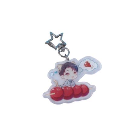 China Custom Made Custom Moq Logo Acrylic Key Chain Sublimation Sublimation Promotional Anime Low Promotion Gift Keychains for sale