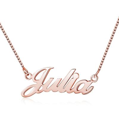 China Hiphop Custom Names 18k Gold Vacuum Plated Stainless Steel Personalized Letter Necklace For Women Necklace Pendant for sale