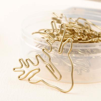 China Europe New Cute Paper Clip Cartoon Paper Clip Office School Metal Multi Hollowed Out Cute Paper Clip Set Markers Stationery for sale