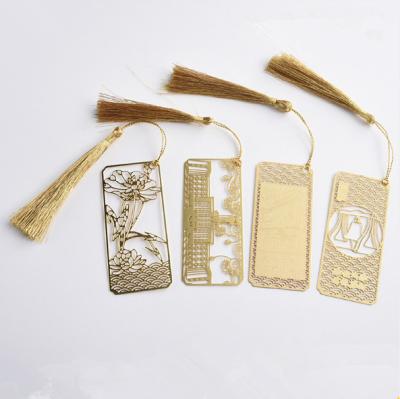 China High Quality Europe Butterfly Dragonfly Ginkgo Gold Metal Foil Hollow Bookmarks For Books Promotion Wholesale Islamic Bookmark For Gift for sale