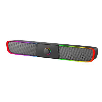 China No XTRIKE ME Hot Selling Good Gaming Sound Speaker 2.0 Sound Bar With RGB Backlight Desktop 2.0 Computer Speakers for sale