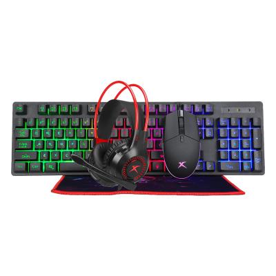 China Hot Selling Backlight Gaming Comb Wired Gaming Keyboard and Mouse Combo for Computer Kit Gamer for PC Gaming Desktop Work OEM for sale