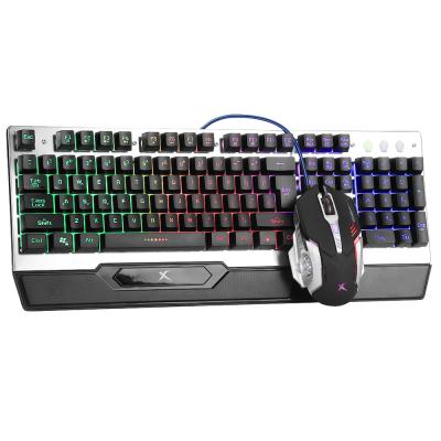 China four in one suit factory price aluminum alloy wire gaming keyboard headset white mousepad 4 in 1 combo for wholesale for sale