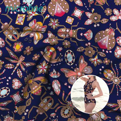 China Stretch 4 Way Stretch UV Sublimation Printed Knit Fabric Swimwear Fabric for sale