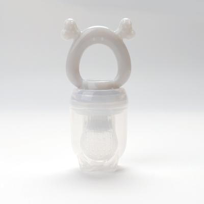 China BPA Free Hot Sale Baby Liquid Silicone Fruit Complementary Pacifier .Food Artifact Beaded Biting Music Molars Gum Mesh Bag Pacifier for sale