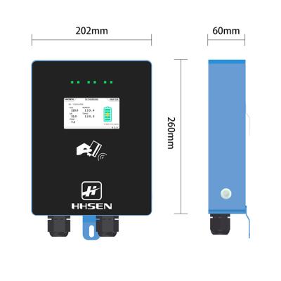 China Outstanding Quality Indoor/Outdoor Electric Car EV Charger Wallbox Fast Station With OLED HD Display Screen for sale