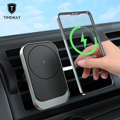 China 15W Wireless Cell Phone Charger Car Phone Holder For iPhone Samsaung For Iphone Air Vent Mount Suction Fast Qi Wireless Charging Charger for sale