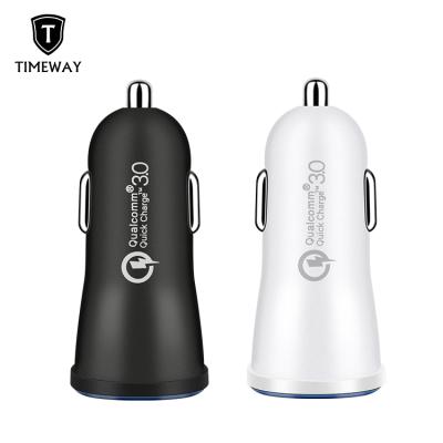 China Mobile Phone Tablet MP3 GPS Fast Charging 3.0 Car Charger For Mobile Phone Mini Usb Dual Car Charger QC 3.0 Fast Charging Dual Usb Car Charger Adapter for sale