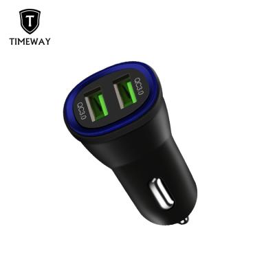 China 2021 Dual Port Mobile Phone Tablet MP3 GPS Timeway Socket 3.1A USB Car Charger NEW For Car Motorcycle Bus Boat Marine Truck Bike for sale