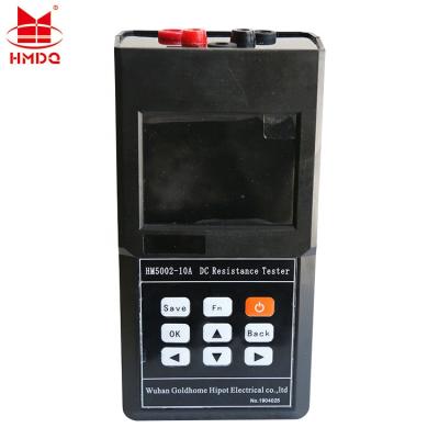 China DC Resistance Tester 10A Transformer DC Resistance Tester With Built In Battery Portable Winding Resistance Meter for sale