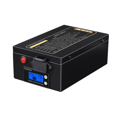 China Left hand portable outdoor camping camping rechargeable power supply RV battery energy storage power supply 12v 24v 48v 20ah 30ah 50ah for sale