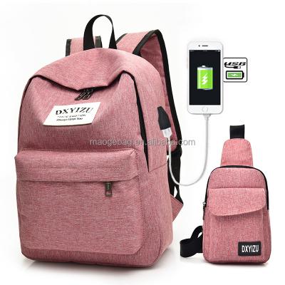 China 3 Sets Travel Laptop Backpack 3 Compartments Set Student Laptop Bag Hot Selling Backpack for sale