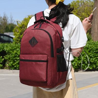 China With USB Promotion Hot-selling Student Backpack With USB Unisex Waterproof Charging for sale