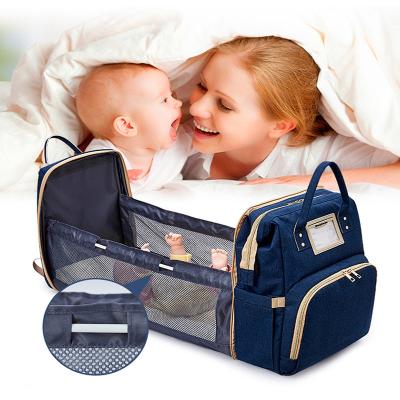 China Luxury Dry-Wet Bag Foldable Portable Multifunctional Baby Mama Separation Diaper Bag Backpack For Mothers With USB for sale