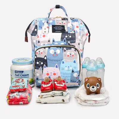 China Durable Water Resistant Mummy Bag Diaper Travel Bag Mummy And Dad Multifunctional Backpack Strong Mummy Backpack for sale