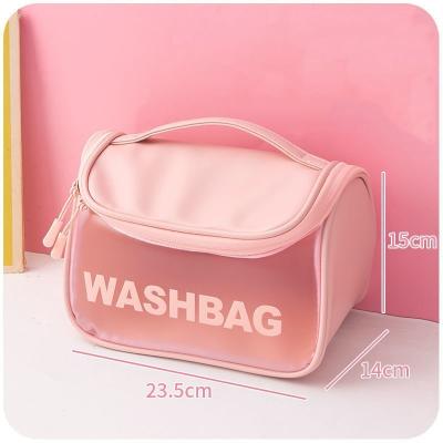 China New PVC Large Capacity Travel Version Wash Bag Portable Cute Portable Storage Bag Korean Fashionable Waterproof Makeup Bag for sale