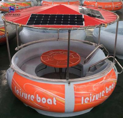 China Solar panel donut BBQ boat rental good company luxury leisure luxury floating electric boat for sale in UAE for sale