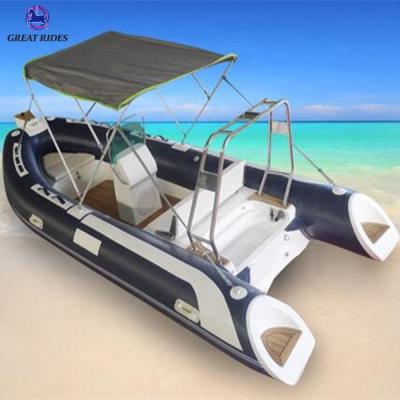 China PVC+fiberglass Water Park Direct Supplier 480 Inflatable Yacht Model Speed ​​Boat For Sale for sale