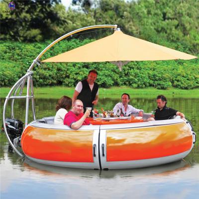 China Leisure high quality electric water boat BBQ donut boat for sale 249*249*85cm for sale