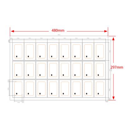 China Waterproof / PVC 13.56mhz Inlay Rfid Inlay Sheet Card Inlay A4 Size Waterproof Layout 2*5 / 3*8 for sale