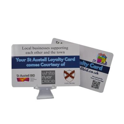 China Waterproof / Waterproof Plastic PVC Card Membership Loyalty Card With QR Code for sale