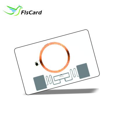 China 2019 Waterproof/Waterproof New Design White Proximity RFID HF/UHF Dual Frequency Card for sale