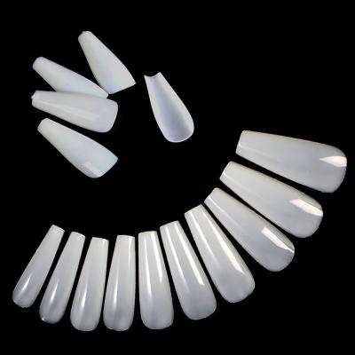 China FOCSTAR 500pcs Clear Ballerina Gel Nails Full Extension Cover Fake False Nail Tips Artificial Finger Nails (BTB013) for sale