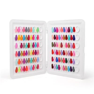 China ABS FOCSTAR 120 Colors Nail Gel Display Book Chart Nail Tips Practice Nail Art Salon (BTB025) Design Card for sale