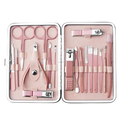 China FOCSTAR 18piece Stainless Steel Nail Clippers Cutter Kit Nail Care Manicure Set (M068) for sale