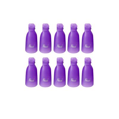 China FOCSTAR 10 Pcs Nail Gel Polish Remover Acrylic Plastic Nail Art Cleaner Soak Off Wrap Art Cap Clip (BTB027) for sale