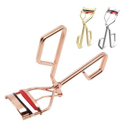 China FOCSTAR 2021 New Design High Quality Silver Gold Rose Gold Metal Eyelash Curler With Irregular Handle (BT3047) for sale