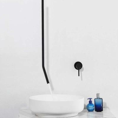 China Ceiling Mount Faucet Ceiling Mount Bathroom Faucet for Basin Sink and Bathtub Art Quality Hot and Cold Water Mixer Tap Chrome Black for sale