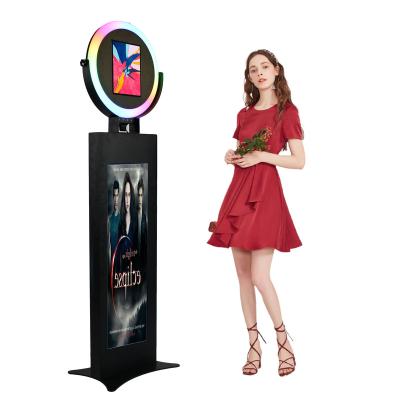 China Festival Media Social Media Camera Mini Lights Digital Photo Booth Magic Auto Led iPad Photobooth Kiosk for sale