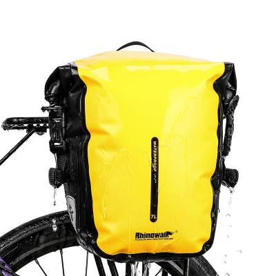 China 100% Bicycle Pannier Bag Factory 7L Cargo Bag Factory Tarpaulin Waterproof High Quality Waterproof Bicycle Pannier Rear Bag Rhinowalk Spoke Storage Bag for sale