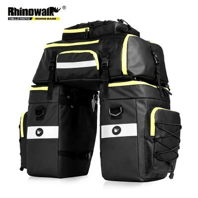 China Waterproof Large Capacity Rhinowalk 75L Motorcycle Saddle Bag 3 In 1 Trunk Bag Motorcycle Riding Pannier Bag for sale