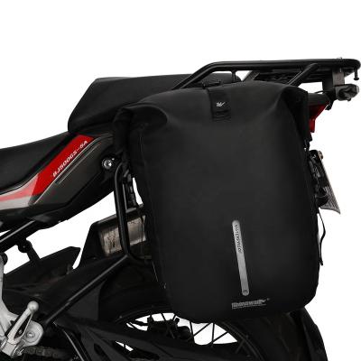 China Top Roll Up Design Rhinowalk Motorcycle Tail Pack Bag 20L Side Seat Waterproof Luggage For Motor Fender Saddle Bag Backpack Touring for sale