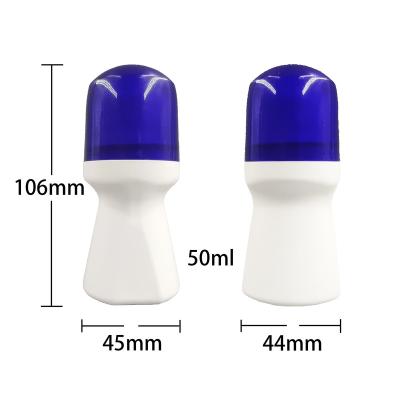 China Personal Care 50ml Perfume Deodorant Whiter Plastic Roll On Bottle Plastic Suppliers for sale