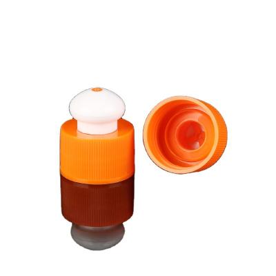 China Non Spill Push-Pull Cap Customized For Bottle Plastic Push-Pull Plastic Screw Cap Lid Capsule PP Sealing Type for sale