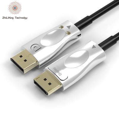 China Active car 8k displayport fiber optic cable plano 4k 144hz male to male fiber optic aoc 10m 20m 30m 50m 100m for sale