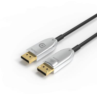 China Support car displayport 1.4a fiber optic cable 4K/8K/60Hz, AOC DP1.4 fiber optic cable 10m/50m/100m/150m for sale