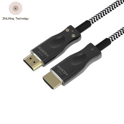 China Car Fiber 8K HDMI Cable 100M/330ft OM3 Kevlar Extension HDMI 2.1 Cable Support 48Gbps 8K@60HZ 4K@120HZ AOC 50ft 66ft 98ft for sale