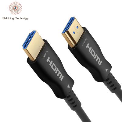 China Custom made hdmi cable hot sale 4K 2.0 cable car hdmi active quality fiber optic cable AOC 20M 10m 100M 70M High length for sale