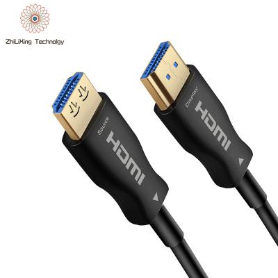 China Car Premium Quality 4K HDCP 2.2 2.0 HDMI AOC Fiber Optic Cable 5m 10m 20M 30 50 60 80 100M For PS4 LVD CCTV HDMI 2.0 AOC Cable for sale