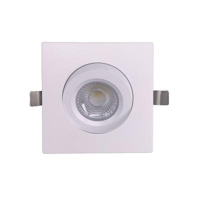 China ETL Aluminum Square Shape 4 Inch IC Rated Gimbal 5 LED Recessed Downlight COB LED Cri>90 Chip CCT For Residential for sale