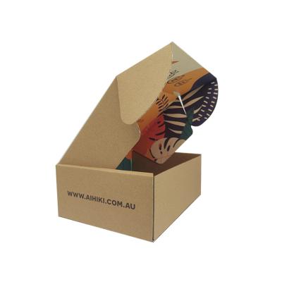 China Recycled Shopping Materials Factory Custom Corrugated Cartoon Mailing Box For Clothes for sale