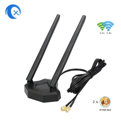 Chine base magnétique d'antenne à deux bandes de 2.4GHz 5GHz pour le routeur sans fil de carte réseau de PCI-E WiFi à vendre