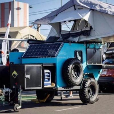 China High Intensity Custom Small Size Travel Camping Off Road Mini Camper Trailers 4X4 House Teardrop Tiny Caravan for sale