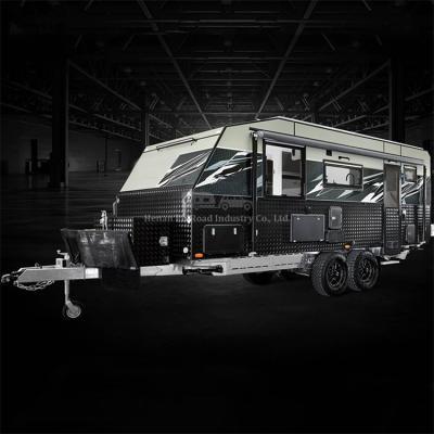 China Large New Standard Cravan Retro Design High Intensity Australian Mobile Off-Road House Travel RV Camping Camper Trailer for sale